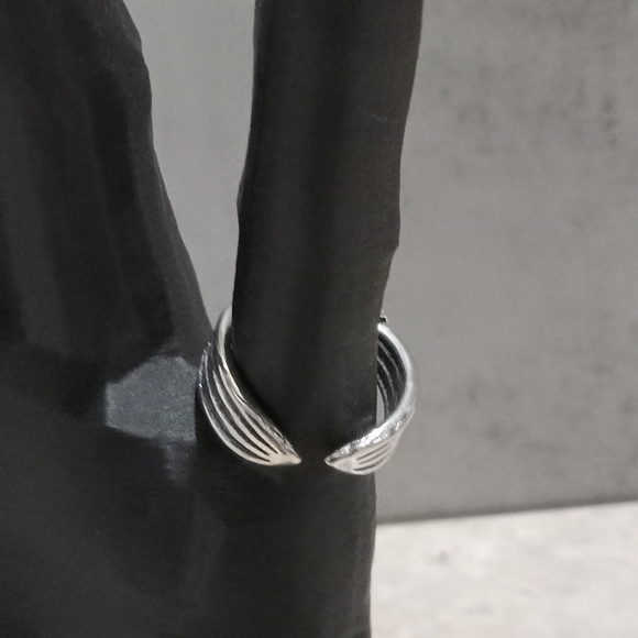 S925 Sterling Open Cuff Ring - Picture 3 of 6